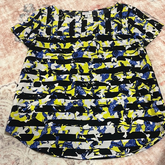 Peter Pilotto for Target, size medium, neon green/black/blue  Abstract Print Top - Picture 1 of 3